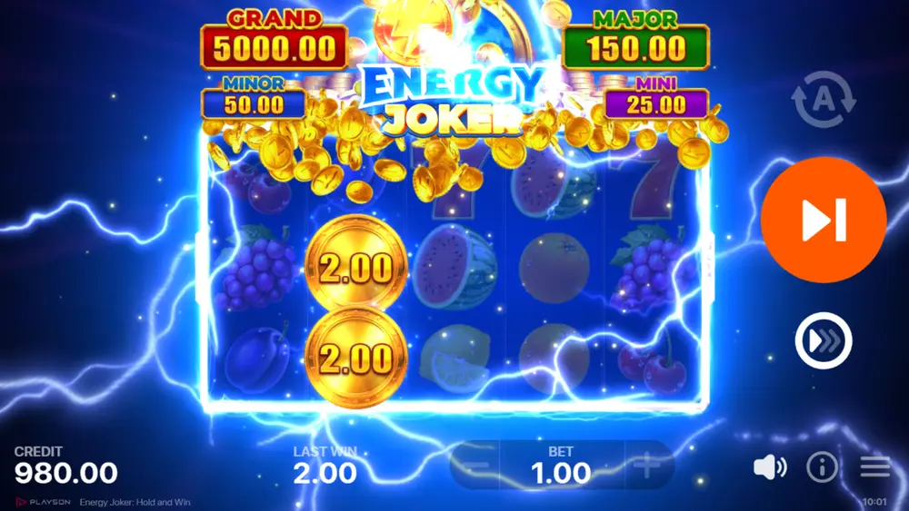 Bonus cell showing a BONUS coin with a stacked multiplier overlay