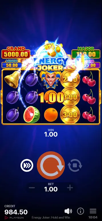 Energy Joker online – COLLECT symbol gathering coin values from reels